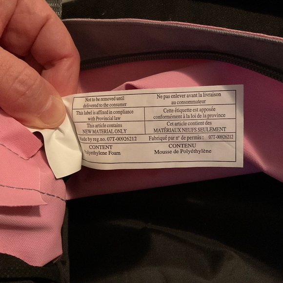 Roots - Gym Bag - Beach Tote - Pink and Grey - NWOT - Picture 13 of 13